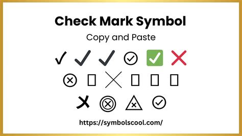 Check Mark Symbol Copy and Paste