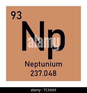 Neptunium symbol. Chemical element of the periodic table. Vector stock illustration Stock Vector ...