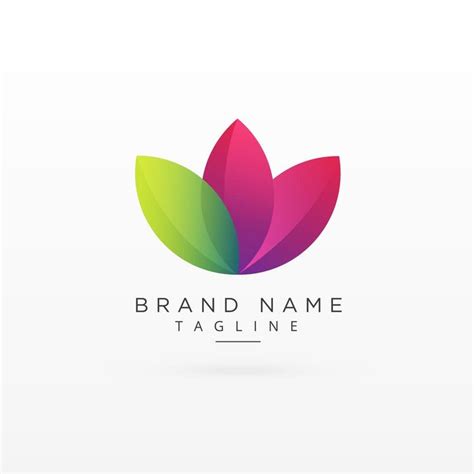 leaf logo concept design in colorful style | Logo design infographic, Flower logo design, Trendy ...