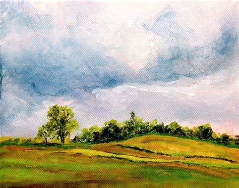 Marina Petro ~ Adventures In Daily Painting: Countryside, Landscape Acrylic Painting, by Marina ...