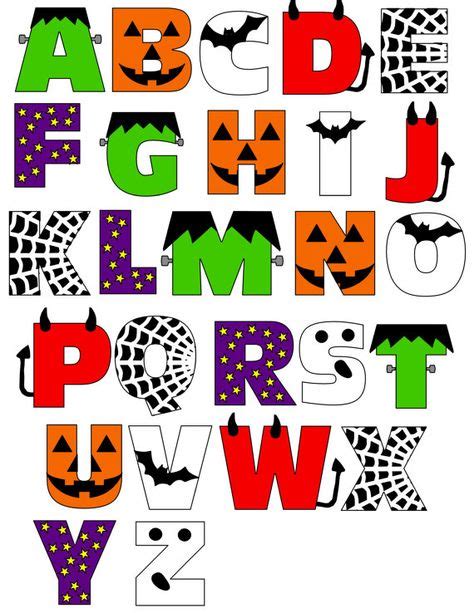 Halloween Alphabet for Boys Digital File Instant Download | Halloween letters, Halloween fonts ...