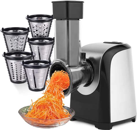 Electric Salad Shooter & Cheese Grater with One-Touch Control - Black ...