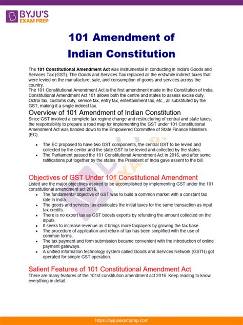 101 Amendment of Indian Constitution 58 | PDF | Taxes | Economies