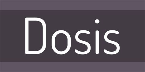 Dosis Font Free by Impallari Type » Font Squirrel | Font squirrel, Font ...