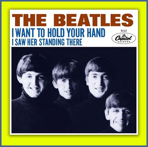 THE BEATLES I Want to Hold Your Hand B/w I Saw Her Standing There Capitol Fantasy 45 Picture ...