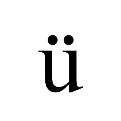 ü | latin small letter u with diaeresis | Times New Roman, Regular ...