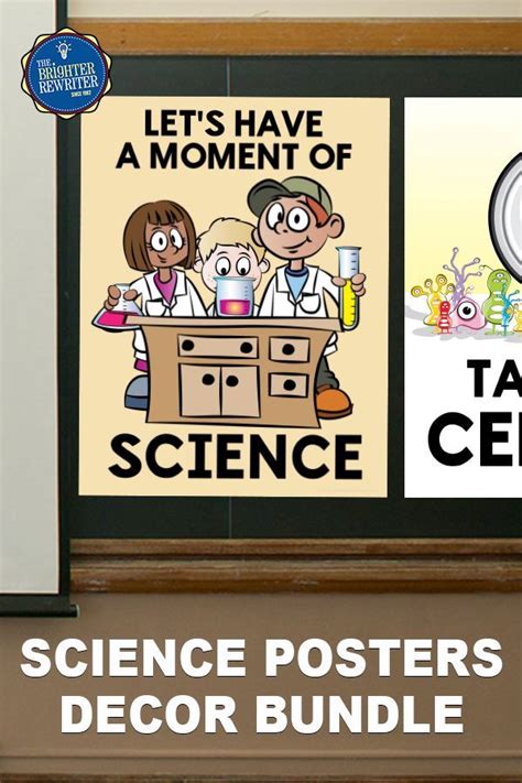 Science Posters Classroom Decor Bundle | Science poster, Science for ...