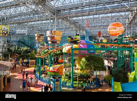 Nickelodeon Universe Amusement Park in Mall of America features an indoor roller coaster and ...