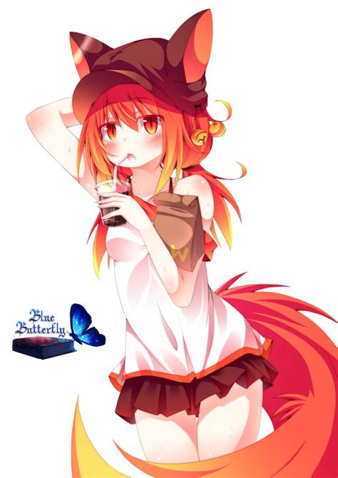 #8 Anime fox girl Render by Butterfly-Blue-B on DeviantArt | Anime | Pinterest | Foxes, Anime ...