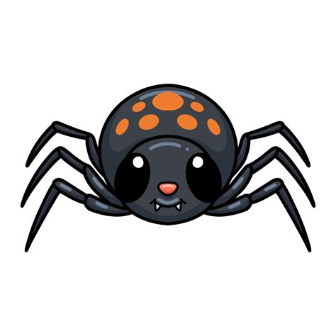 Cute little black spider cartoon 12944104 Vector Art at Vecteezy