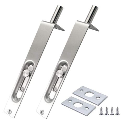 Buy 2 Pack 4 Inch Door Bolt Flush Stainless Steel Security French Door Lock Concealed Slide Bolt ...