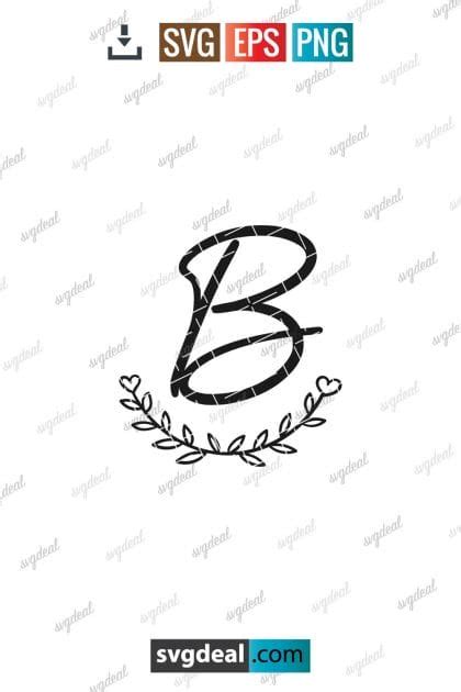 Free Letter B Monogram Svg - SVGDeal.com