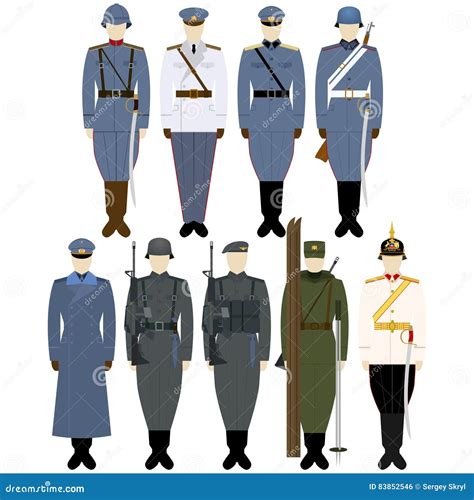 Uniforms Military Pilot Tsarist Russia Vector Illustration | CartoonDealer.com #74215418