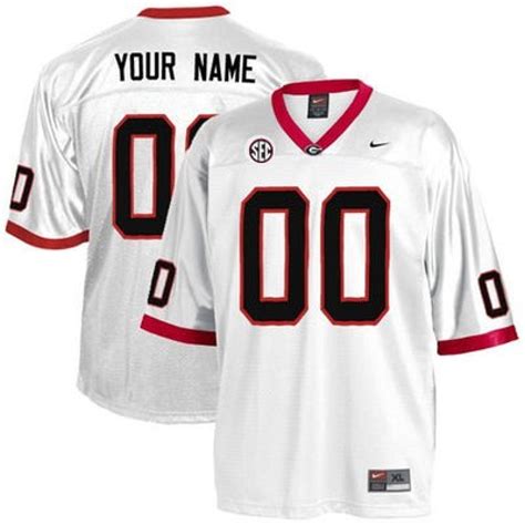 Nike Georgia Bulldogs Customized Limited White NCAA Football Jersey ...