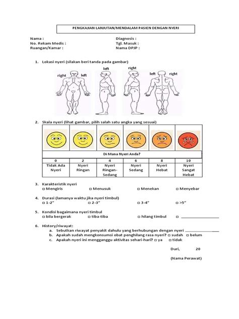 Form Pengkajian Skala Nyeri