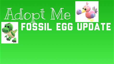 New Adopt Me Fossil Egg Update 🦖🦕 - YouTube