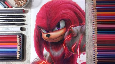 Drawing Knuckles (Sonic the Hedgehog 2) | Fame Art - YouTube