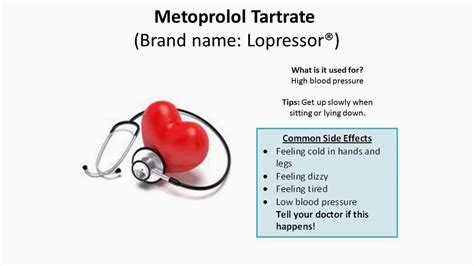 Uses, Side Effects, Precautions of Metoprolol Tartrate- Charlies