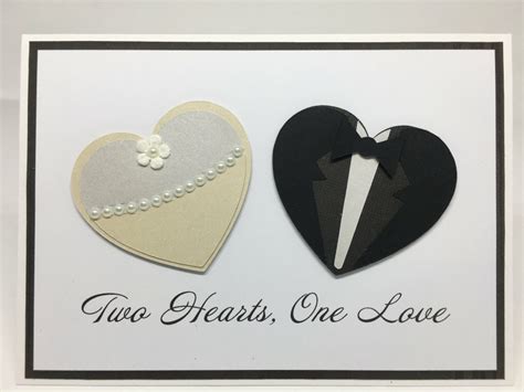 Two Hearts, One Love Wedding Card