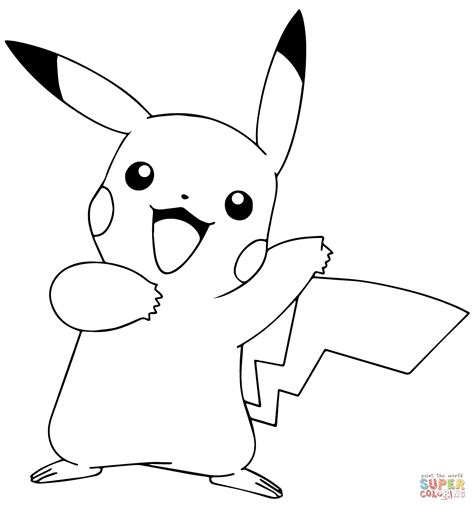 Printable Pikachu Coloring Pages