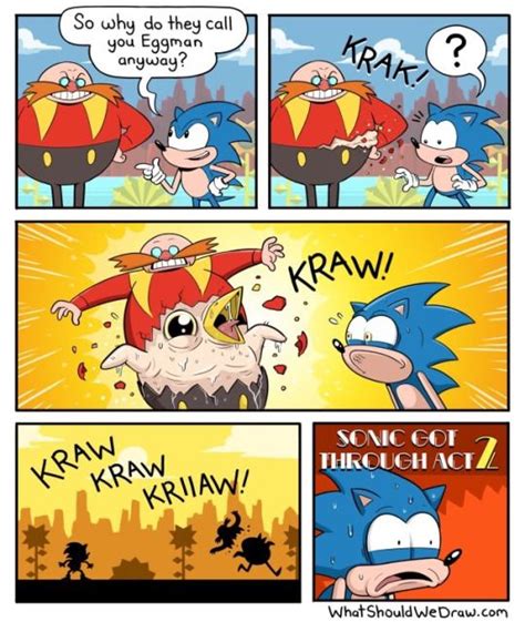 THINK.92 | Sonic funny, Fun comics, Sonic art