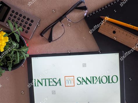 This Photo Illustration Intesa Sanpaolo Spa Editorial Stock Photo ...