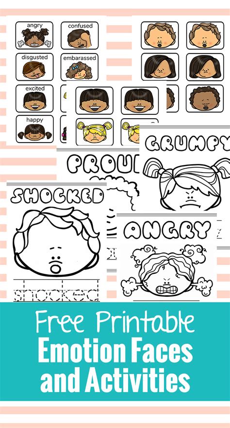 Free Printable Emotion Faces and Activities - Natural Beach Living