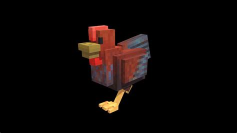 Minecraft Chicken - Download Free 3D model by utru [a83d733] - Sketchfab