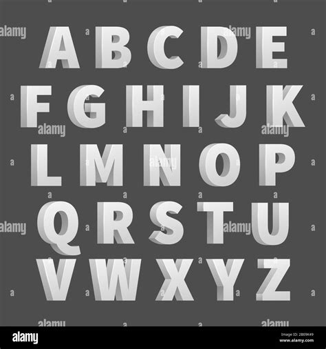 Volume 3D vector alphabet letters. Type alphabet design volume ...