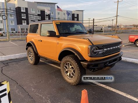 2 door Bronco Badlands (Cyber Orange) seen at Ford R&D center ...