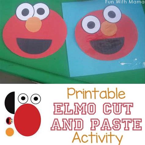 Printable Elmo Craft Cut and Paste