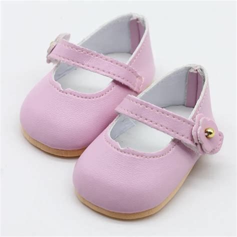 Luck doll Solid Color Leather Shiny Shoes for 43 cm Doll or 18 inch Doll Shoes for Dolls-in ...