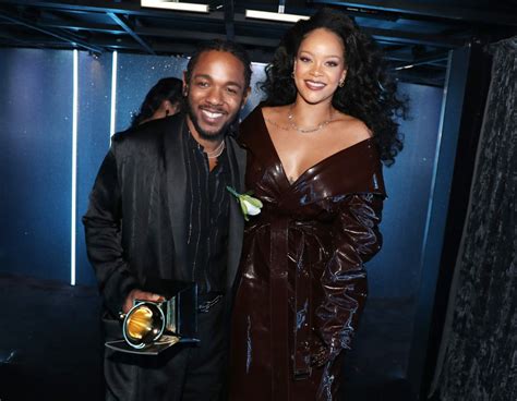 RIHANNA and Kendrick Lamar at Grammy 2018 Awards in New York 01/28/2018 - HawtCelebs