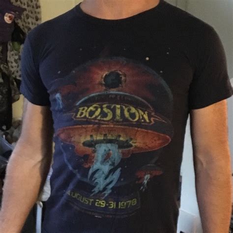 Boston Band Tshirt Classic Rock Vintage Look Faux Retro Tshirt | Etsy | Retro tshirt, Cotton tee ...