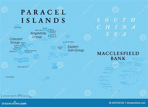 Paracel Islands Or Xisha Islands, And Macclesfield Bank, Political Map Vector Illustration ...