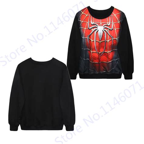 Spider Man 3 Men's Hoodie Sweater Spiderman Pattern Training ...