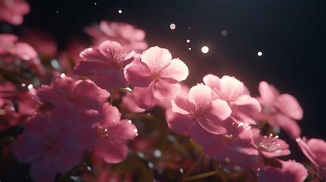 Premium AI Image | A close up of flowers with the sun shining on them