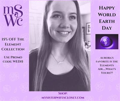 Happy World Earth Day! Aurora is shown wearing her favorite Element Necklace! 15% off all the ...