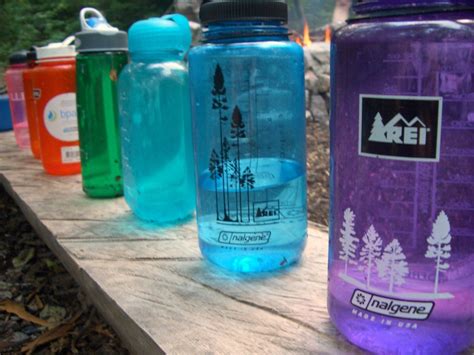 A Rainbow of Nalgene | Our 4-member group's water bottles. | sk | Flickr