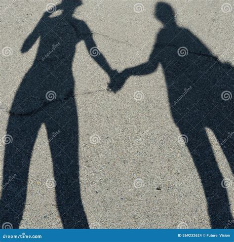 Close Up of Shadow of People Holding Hands Created Using Generative Ai Technology Stock Photo ...