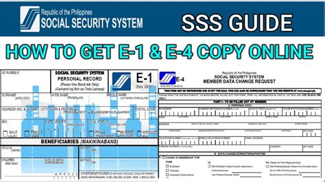 How to get SSS E-1 and E-4 copy through online (Updated 2020) - YouTube