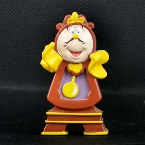 DISNEY COGSWORTH BEAUTY Beast Figurine Cake Topper Clock Mini PVC ...