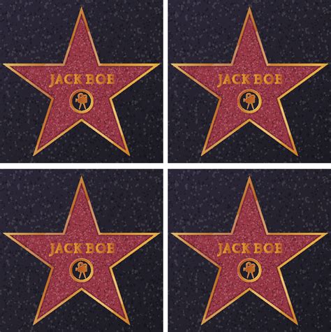 Hollywood star with personalised name vintage coasters - TenStickers