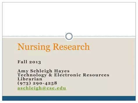 PPT - Nursing Research PowerPoint Presentation, free download - ID:2772773