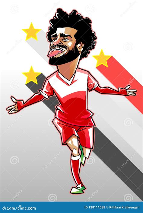 Mohamed Salah Caricature Vector Editorial Stock Photo - Illustration of ...