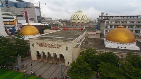 Aerial View of the Masjid Raya Bandung or Grand Mosque of Bandung in the Month of Ramadan Stock ...