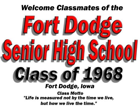 Fort Dodge High Class of 1968, FDSH68, Fort Dodge Class of 1968