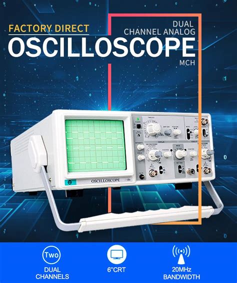 2020 20Mhz Analog Oscilloscope With 6 CRT 2 Channels 2 Tracing Dual Channel Oscilloscope ...