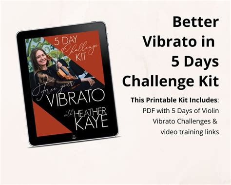 Violin Vibrato Video Tutorials Challenge Kit Digital Download - Etsy ...