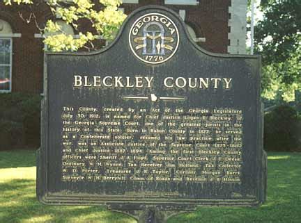 Bleckley County – Georgia Historical Society